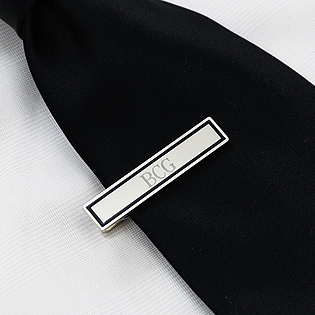 Black Border Designer Tie Clip (OUT OF STOCK, Available 10/28) - Favor ...